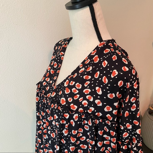 WhoWhatWear High Low Leopard Print Long Sleeve Dress - Picture 4 of 8